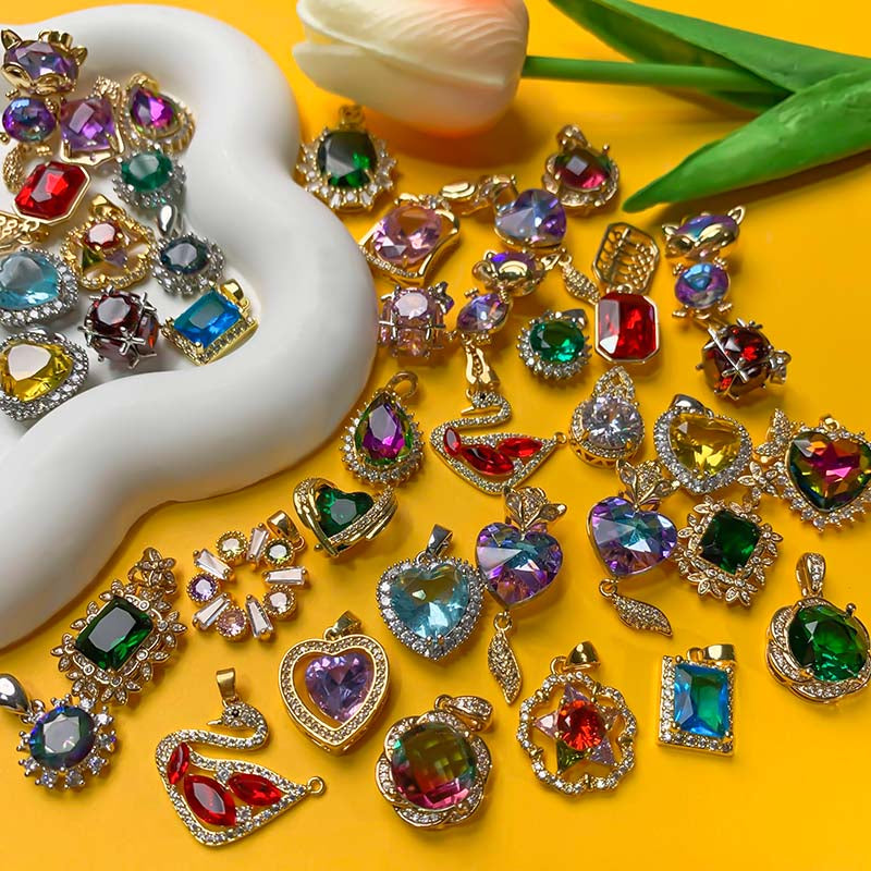 【Z011】Pair Matching Game - Cubic Zirconia Pendant Blind Bags