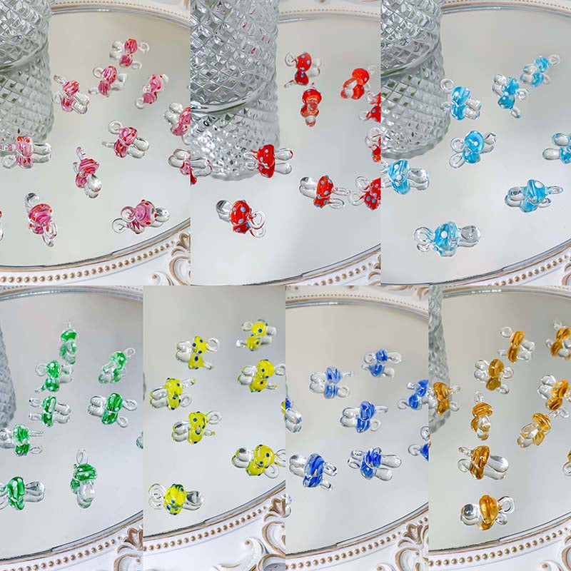 【Z089】Pair Matching Game - Handmade Glass Mushroom Beads Blind Bags