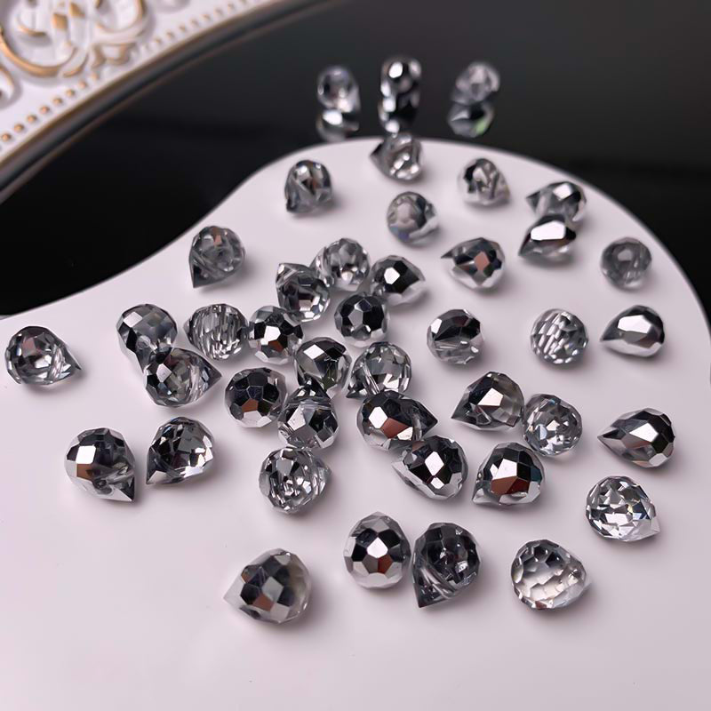 【Z122】Pair Matching Game - Glass Faceted Teardrop Blind Bags