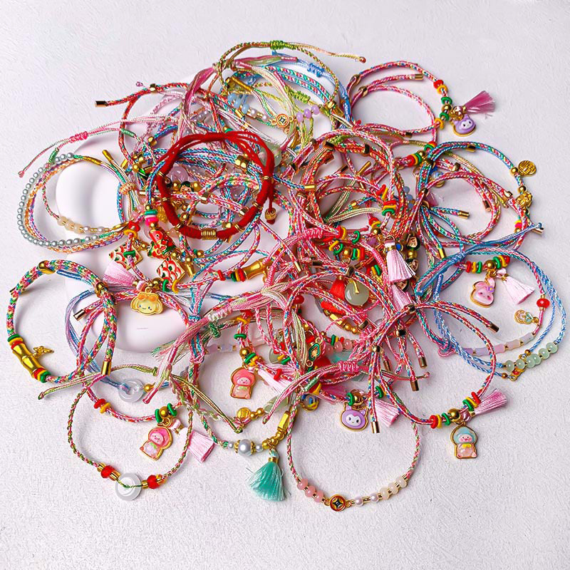 【Z147】Pair Matching Game - Colorful Hand-Braided Cord Bracelet Blind Bags