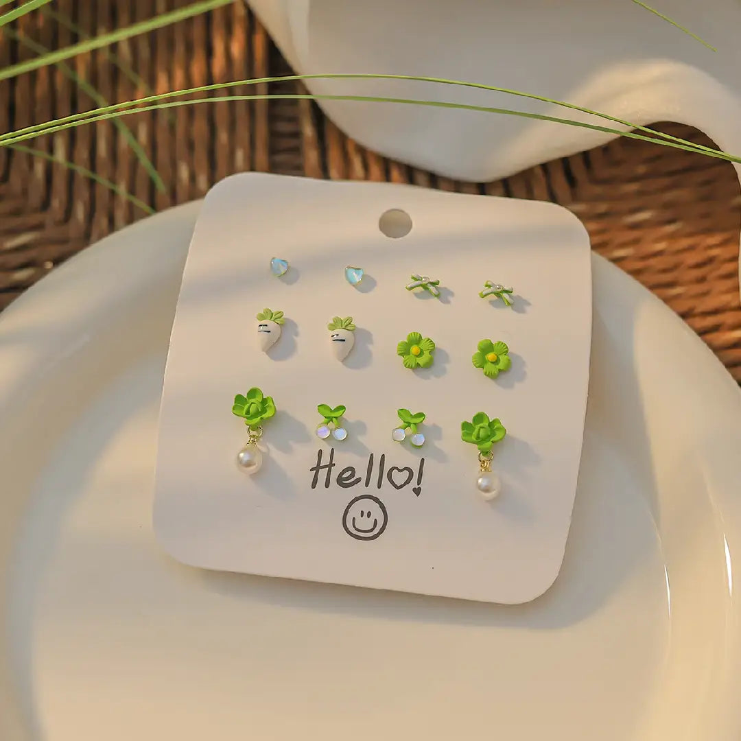 Green Series Earring Set