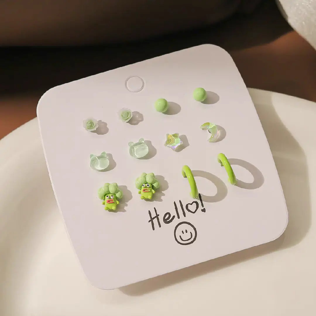 Green Series Earring Set