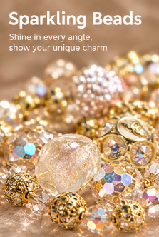 #10 Gold Crystal Beaded Phone Charm Wrist Strap, Pearl Accent Double C Decorative Pendant, Iridescent Glass Beads and Ornate Metal Beads for Phone, Handbag and Keys