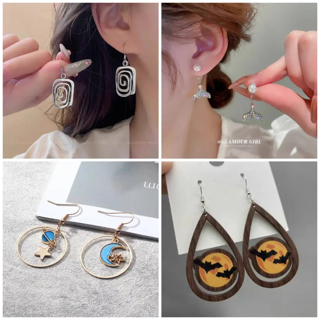 Fishhook Dangle Earrings-Blind Bags