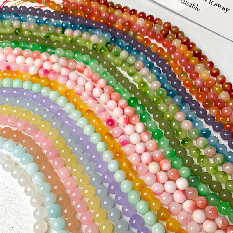 【Z103】Pair Matching Game -  10mm Chalcedony Natural Crystal Beads Blind Bags