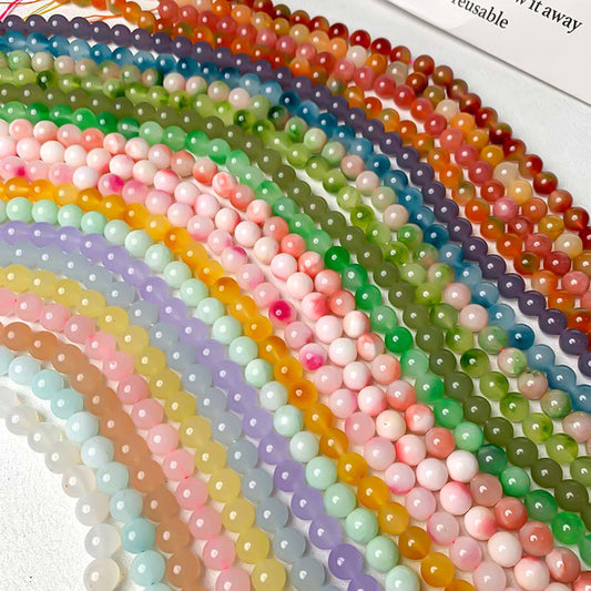 【Z103】Pair Matching Game -  10mm Chalcedony Natural Crystal Beads Blind Bags