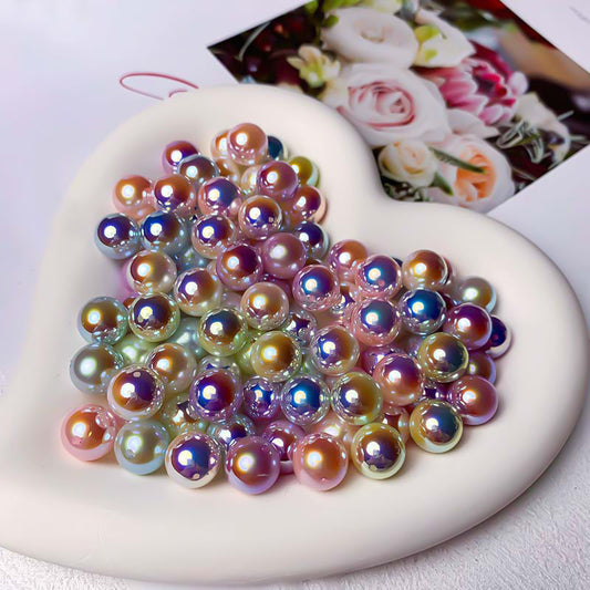 【Z104】Pair Matching Game -  12mm Aurora Mabe Resin Pearl Beads Blind Bags