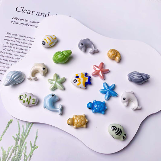 【Z121】Pair Matching Game - Sea Animal Porcelain Beads Blind Bags