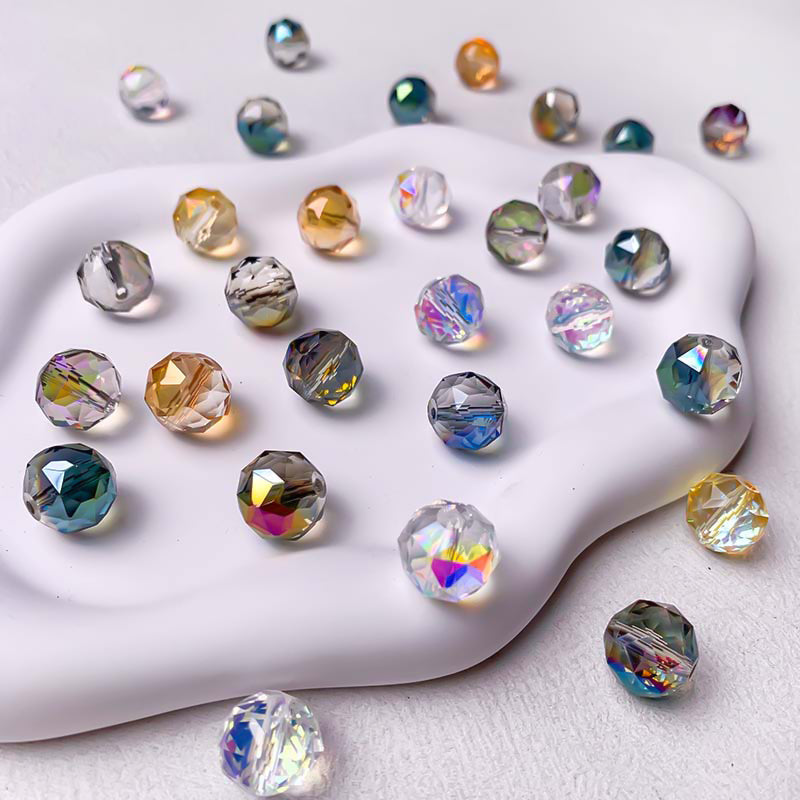 【Z118】Pair Matching Game - 14mm Faceted Flower Ball Beads Blind Bags