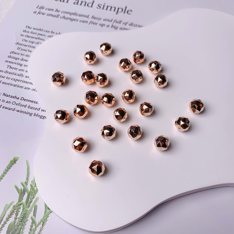 【Z119】Pair Matching Game - 8mm Waterplated Faceted Flower Ball Beads Blind Bags