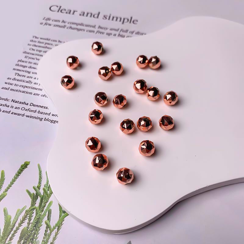 【Z119】Pair Matching Game - 8mm Waterplated Faceted Flower Ball Beads Blind Bags