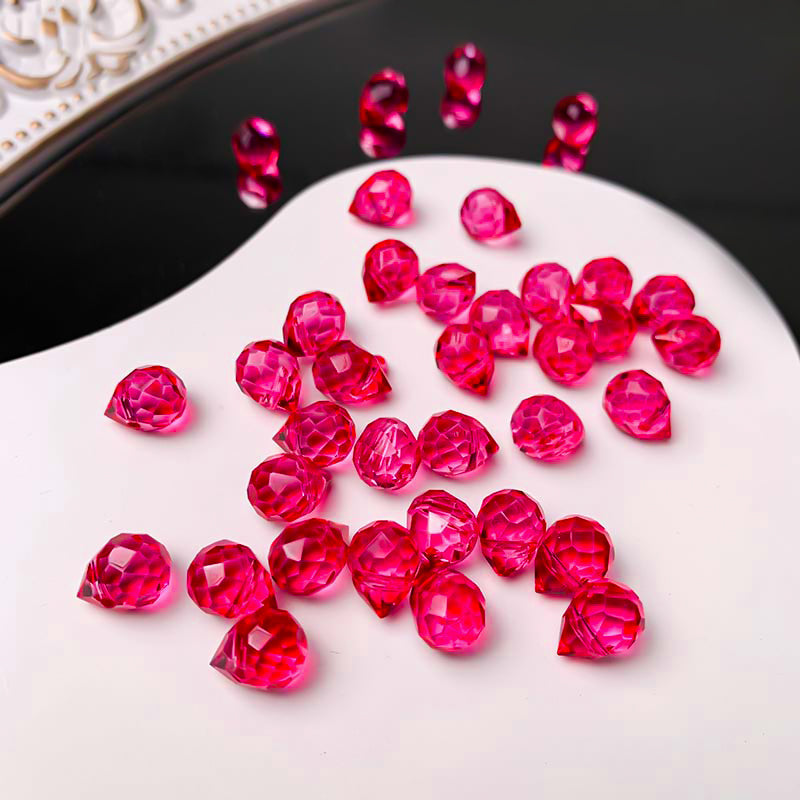 【Z122】Pair Matching Game - Glass Faceted Teardrop Blind Bags