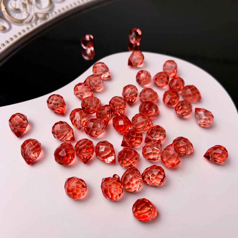 【Z122】Pair Matching Game - Glass Faceted Teardrop Blind Bags