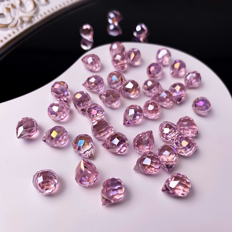 【Z122】Pair Matching Game - Glass Faceted Teardrop Blind Bags