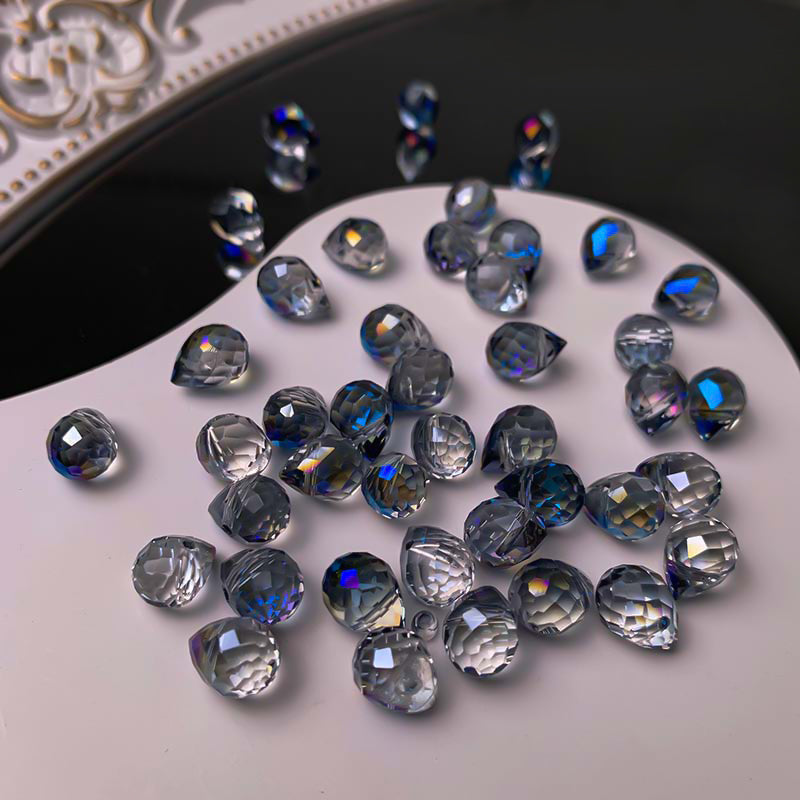 【Z122】Pair Matching Game - Glass Faceted Teardrop Blind Bags