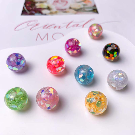 【Z154】[PMG] 16mm Heart Glitter Resin Beads Blind Bags