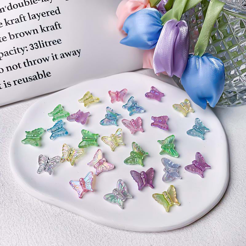 【Z150】Pair Matching Game - Acrylic Rainbow Flutter Beads Blind Bags