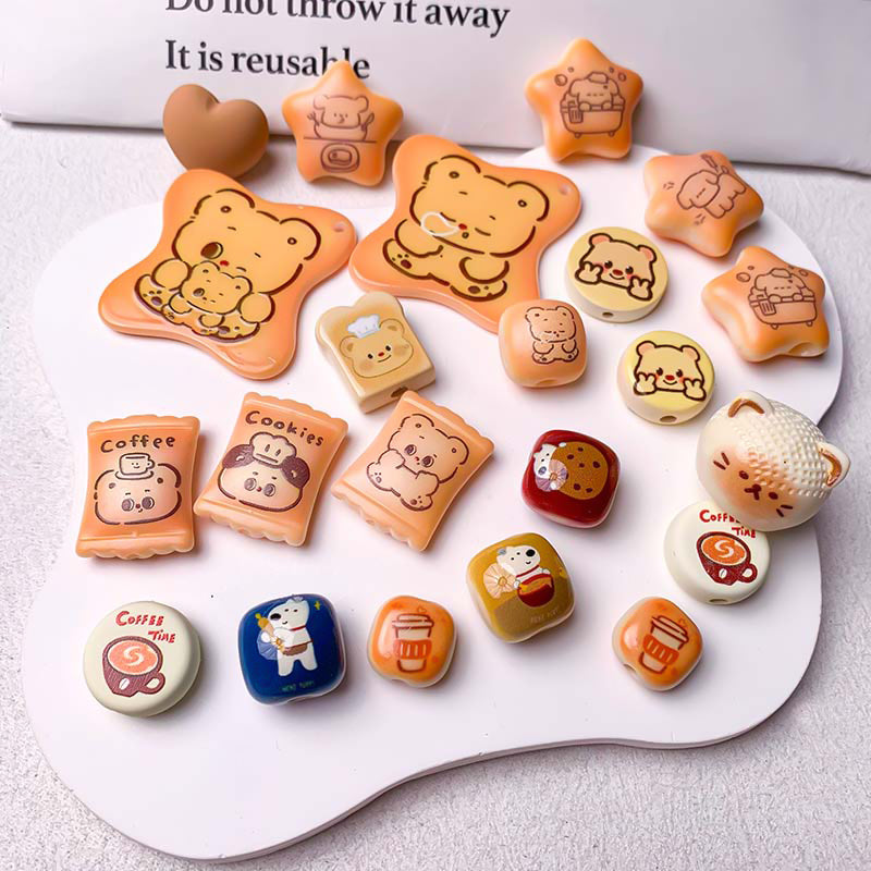 【Z164】[PMG] Teddy's Breakfast Acrylic Beads Blind Bags
