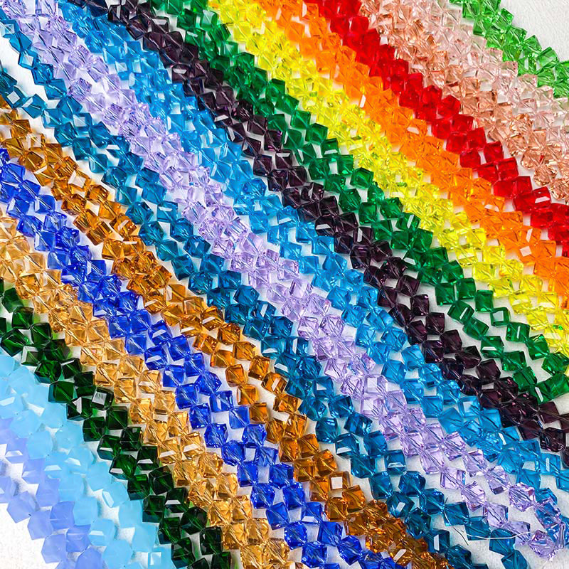 【Z171】[PMG] Corner Drilled Glass Faceted Cube Beads Blind Bags