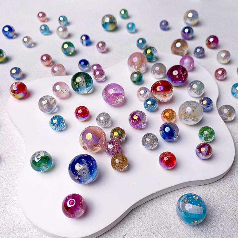 【Z177】[PMG] 10-16mm  Luxury Gold Leaf Resin  Beads Blind Bags