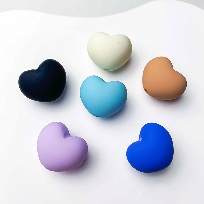 【Z233】[PMG] 19*22mm Soft Touch Acrylic Heart Beads Blind Bags