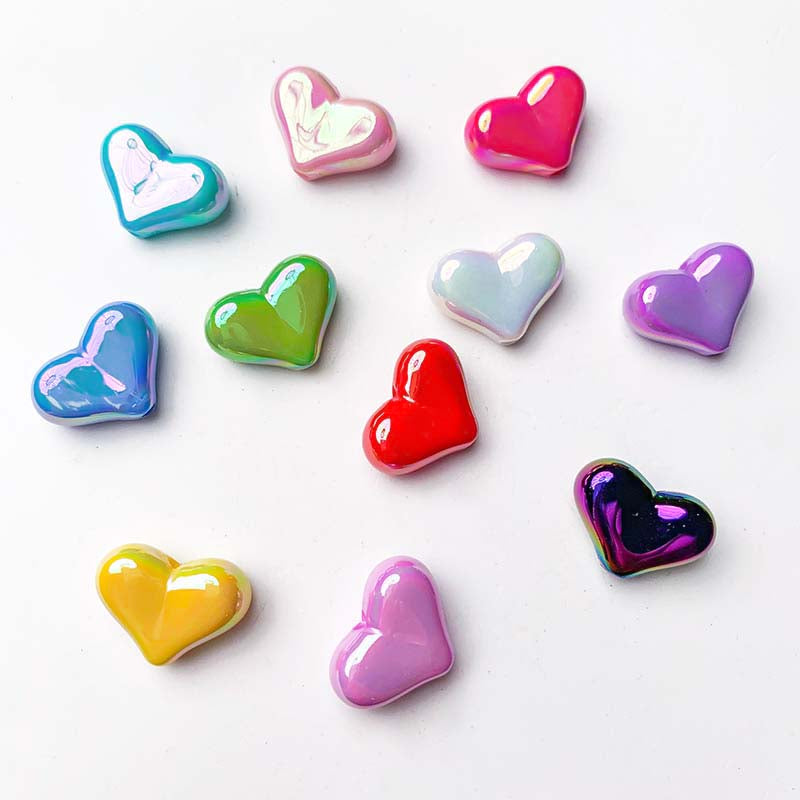 【Z234】[PMG]13*17mm Aura Acrylic Heart Beads Blind Bags