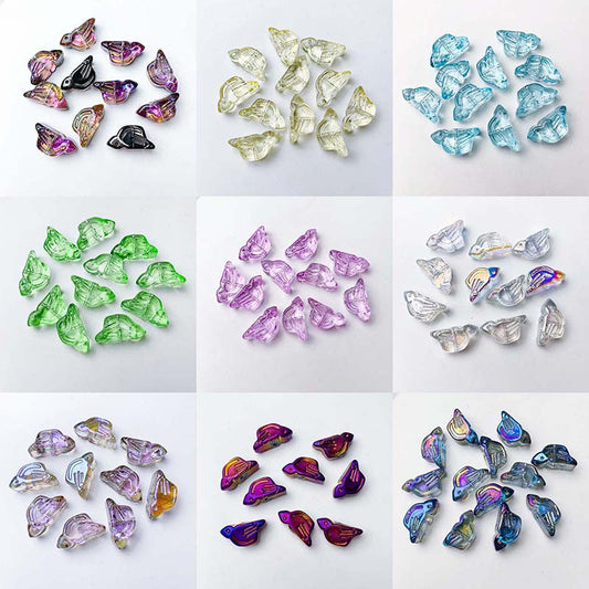 【Z241】[PMG] 10*20mm Glass Bird Beads Blind Bags
