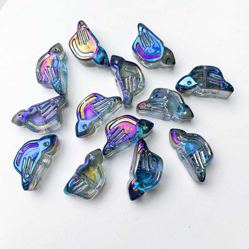 【Z241】[PMG] 10*20mm Glass Bird Beads Blind Bags