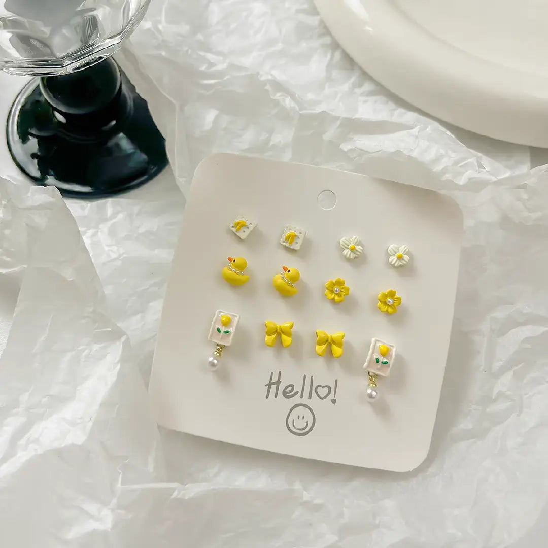 Yellow Series Earring Set