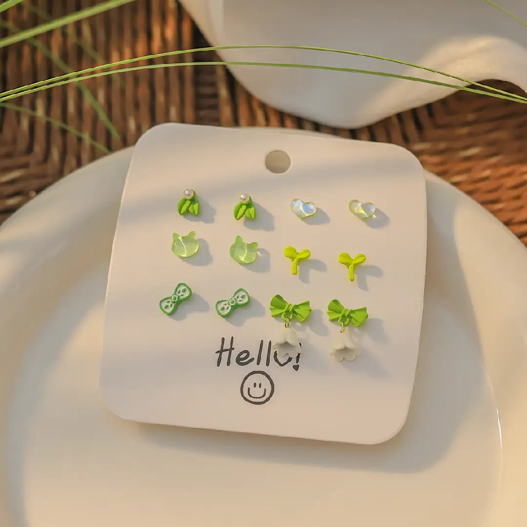 Green Series Earring Set