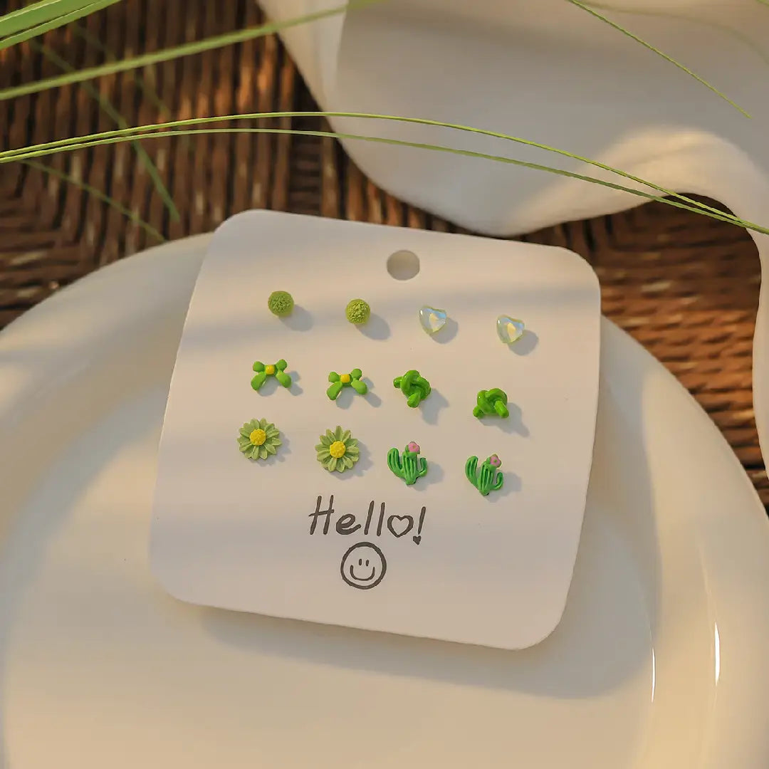 Green Series Earring Set