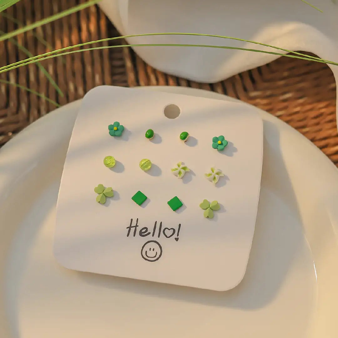 Green Series Earring Set