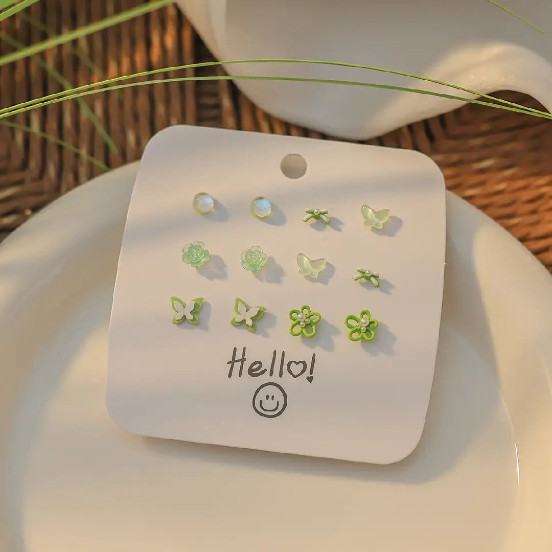 Green Series Earring Set