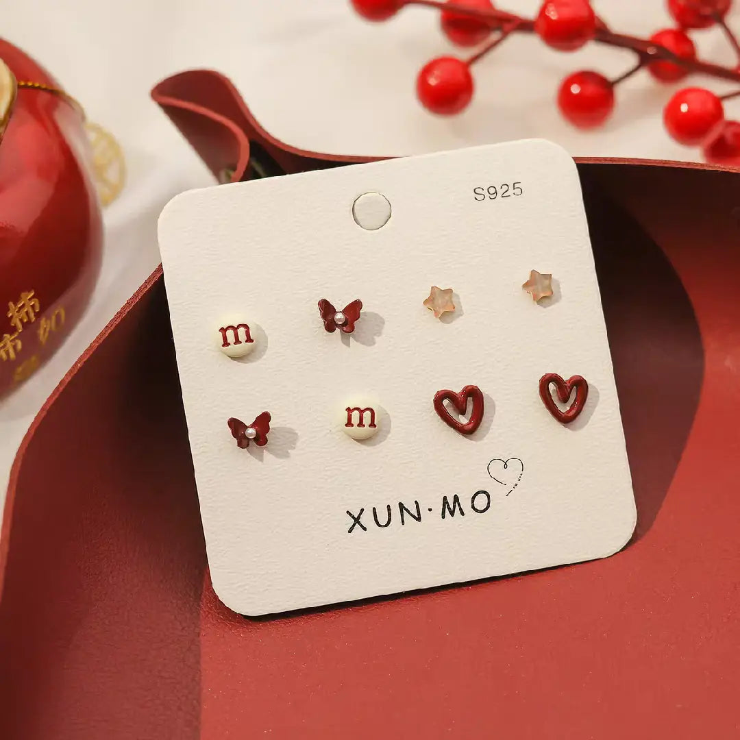 Red Series Earring Set