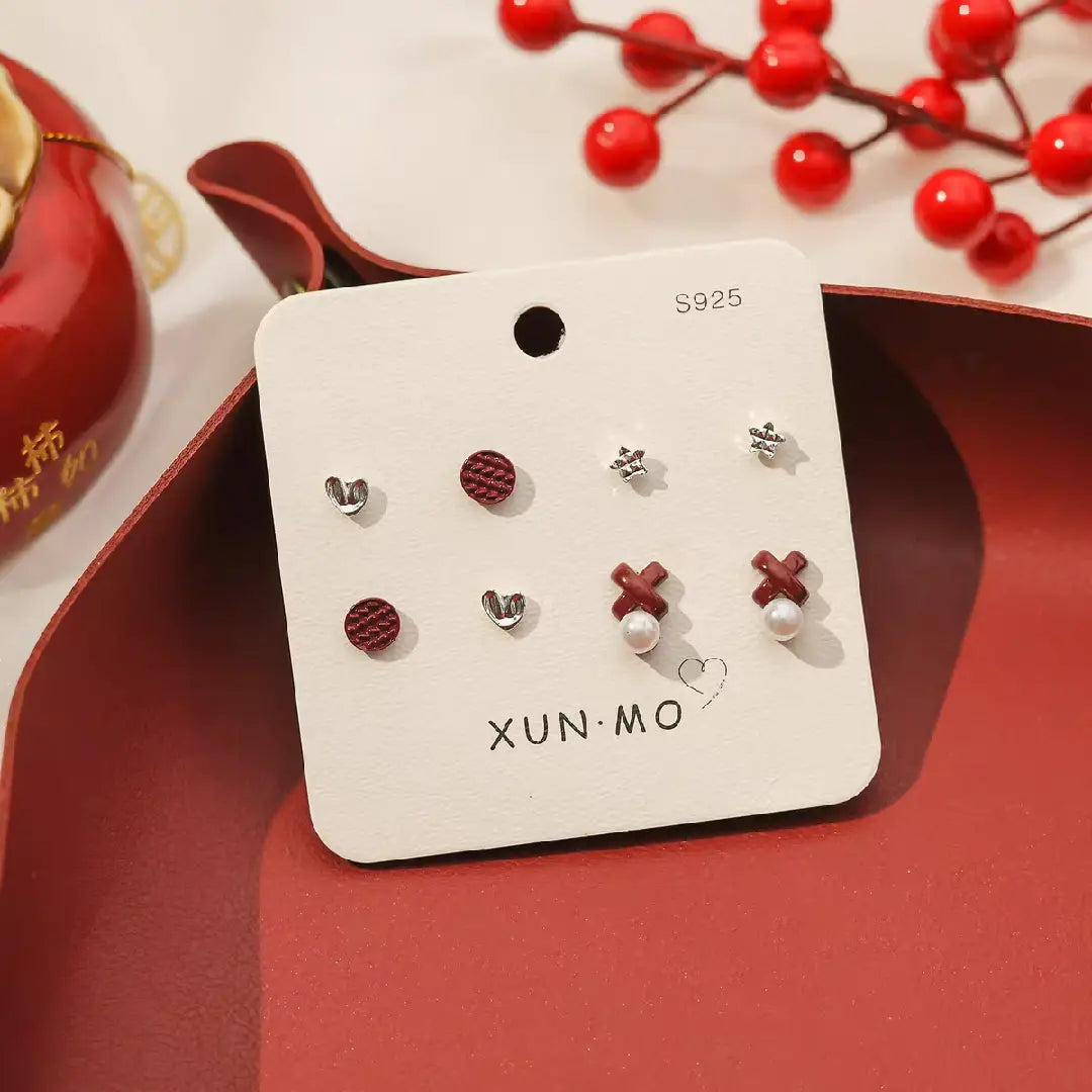 Red Series Earring Set