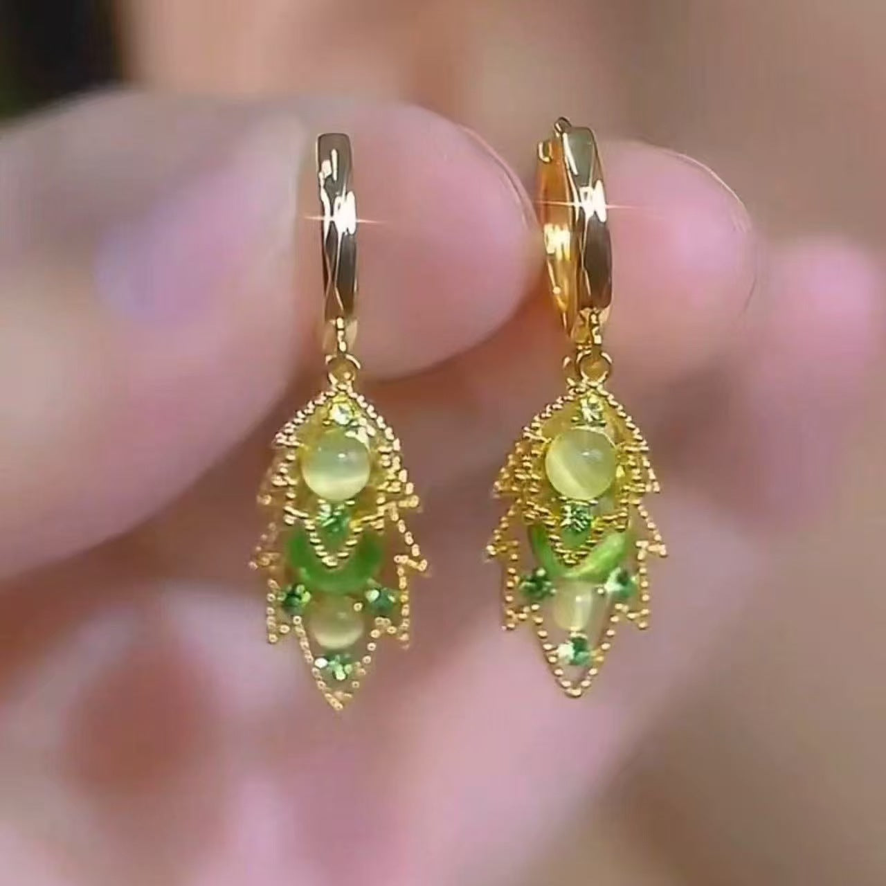 Shiny Hoop Dangle Earrings - Blind Bags