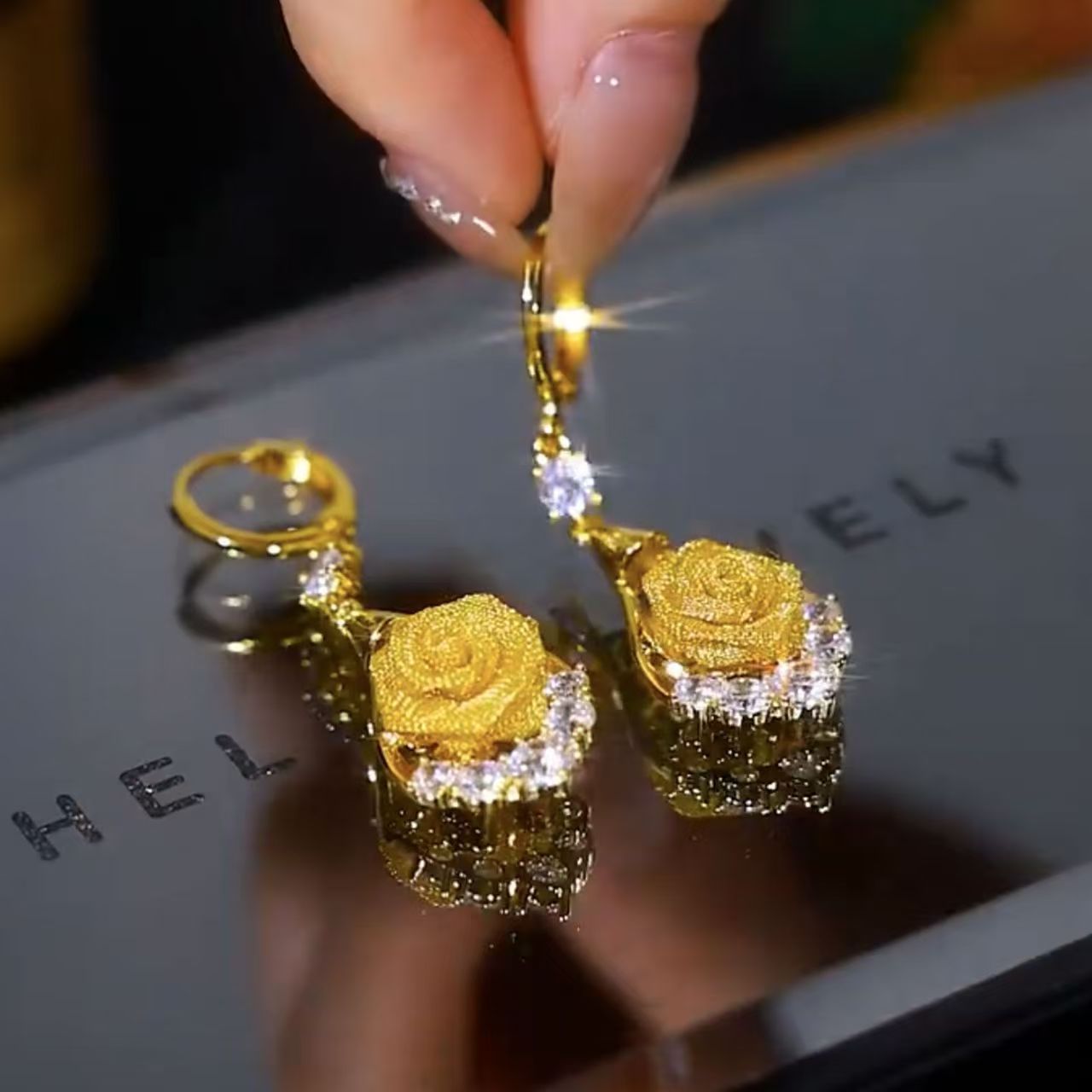 Shiny Hoop Dangle Earrings - Blind Bags