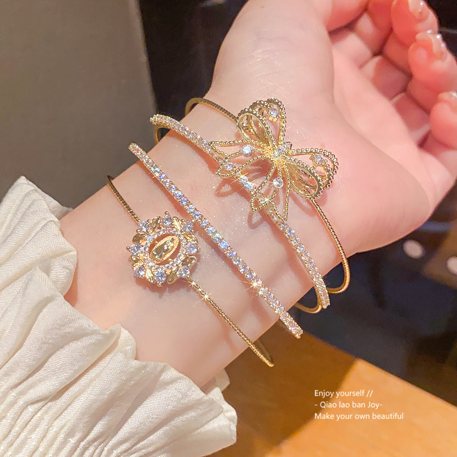 Gold and Sliver Gleam Open Bangles - Blind Bag