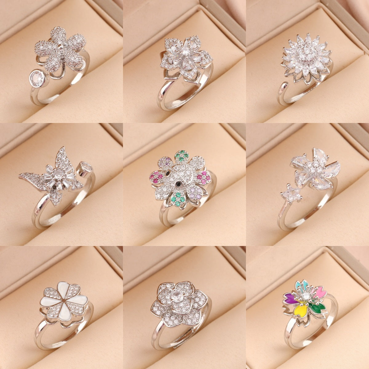 Colourful Adjustable Spinner Rings - Blind Bag