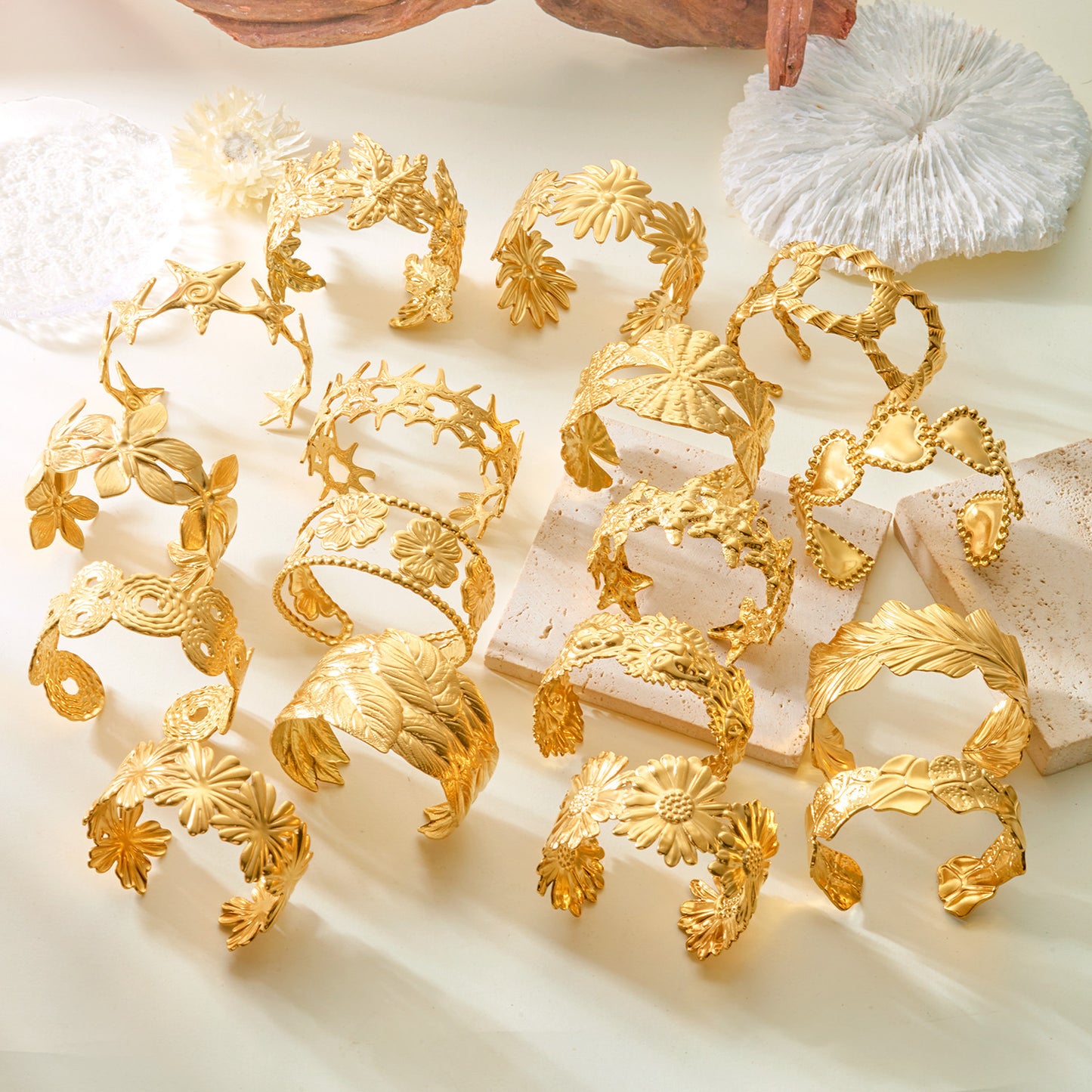 Gold Gleam Open Bangles - Blind Bag